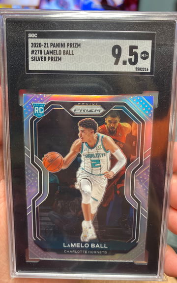 2020-21 Prizm Lamelo Ball Silver Prizm Rookie SGC 9.5