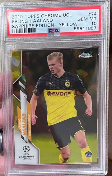 Haaland Sapphire Yellow /99 RC PSA 10