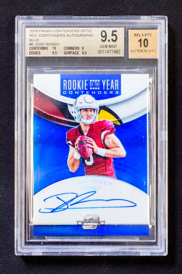 2018 Contenders Optic - Josh Rosen - Auto Rookie of the Year Blue SSP /25 BGS 9.5/10