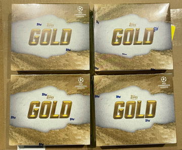 Topps 2021 UEFA Champions League GOLD Hobby Box SEALED Lot of 4