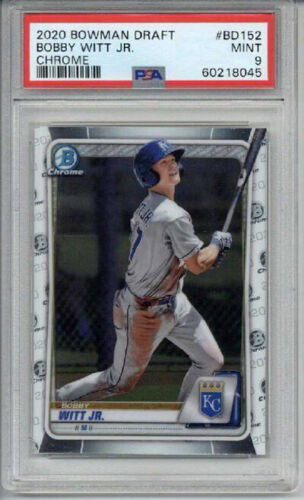 2020 BOWMAN DRAFT CHROME #BD-152 BOBBY WITT JR. ROOKIE CARD ROYALS PSA 9 LOW POP