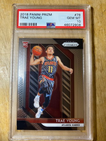 2018 PRIZM TRAE YOUNG RC PSA 10 GEM MINT #78