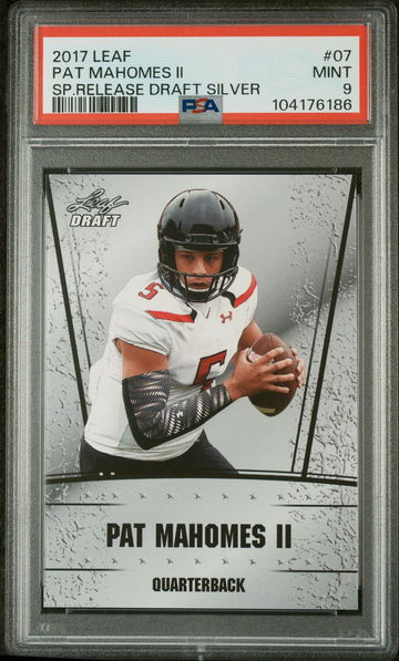 2017 Leaf Special Release Draft Silver Pat Mahomes II #07 PSA 9