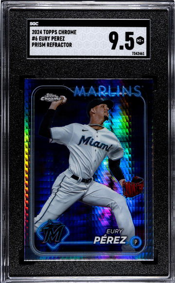 2024 Topps Chrome Prism Refractor Eury Perez #6 SGC 9.5