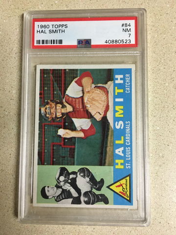 1960 Topps #84 Hal Smith PSA 7 NM CARDINALS 