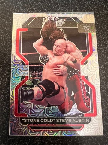 2022 Panini WWE Prizm Stone Cold Steve Austin MOJO SP Card /25