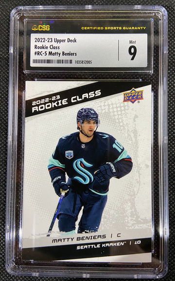 2022-23 Upper Deck Matty Beniers Rookie Class Low POP!