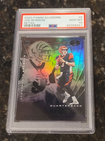 2020 Panini Illusions Retail #5 Joe Burrow Bengals RC Rookie PSA 10 GEM MINT