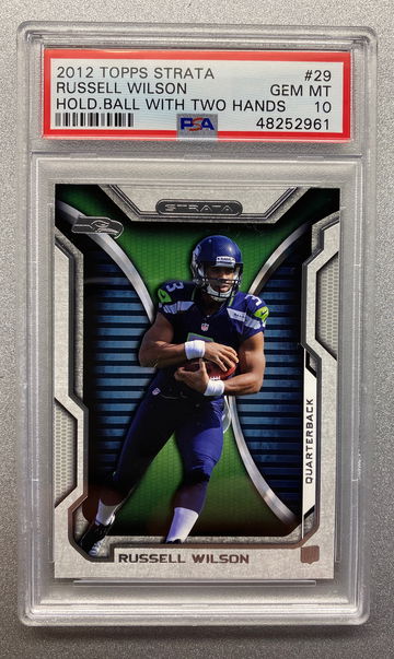 RUSSELL WILSON 2012 TOPPS STRATA ROOKIE CARD PSA 10 GEM MINT 
