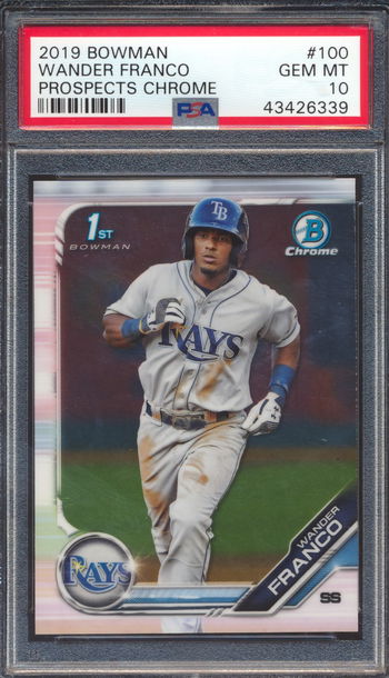 2019 Bowman Chrome Prospect #100 Wander Franco RC PSA 10 GEM MINT 43426339
