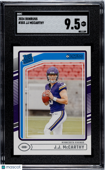 2024 Donruss JJ Mccarthy #303 SGC 9.5