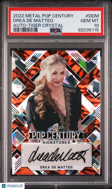 2022 Leaf Metal Pop Century Autographs Drea De Matteo #DDM PSA 10