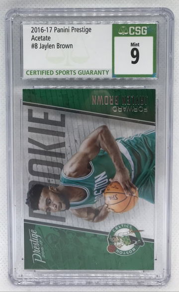 2016 Panini Prestige #8 Jaylen Brown Acetate Rookie Card RC CSG 9