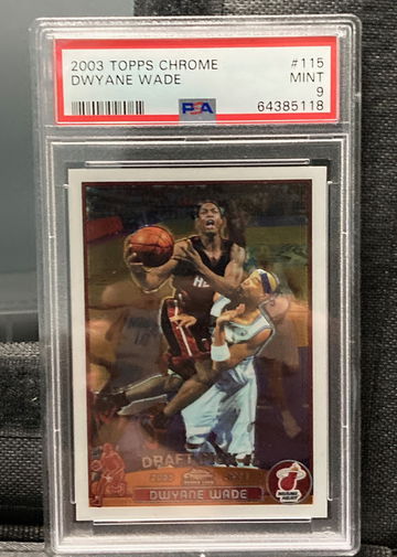 2003 Topps Dwyane Wade Chrome #115 Base PSA 9