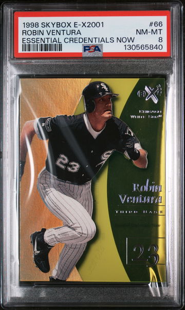 1998 Skybox E-X 2001 Essential Credentials Now Robin Ventura #66 /66 PSA 8