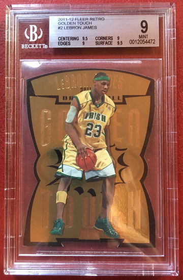 2011 Fleer Retro Golden Touch Lebron James BGS 9