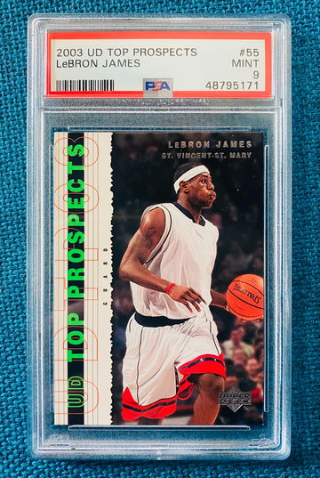 LeBron James PSA 9 2003 Upper Deck Top Prospects #55