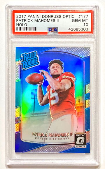 2017 Panini Donruss Optic Patrick Mahomes II #177 Holo Rookie PSA 10 Gem Mint