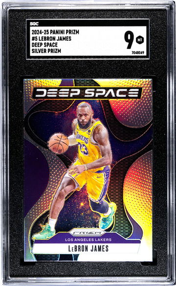 2024-25 Panini Prizm #5 Lebron James Deep Space Silver Prizm SGC 9