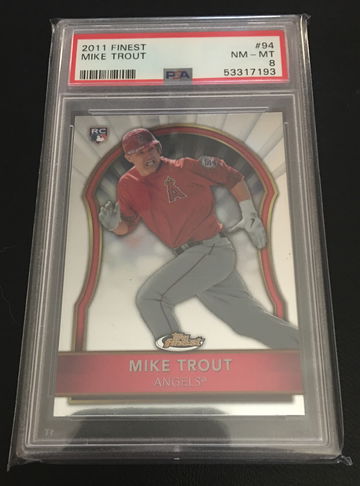 2011 Finest Mike Trout PSA 8