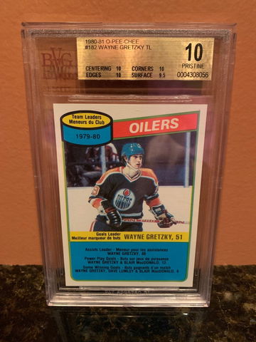 1980-81 O-PEE-CHEE OPC Wayne Gretzky #182 TL BVG BGS 10 Pristine (Pop of 2)