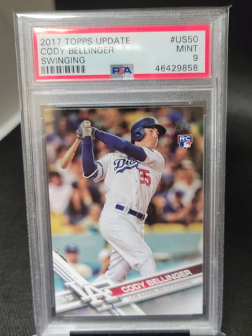2017 Topps Update Cody Bellinger Swinging PSA 9