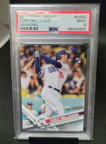 2017 Topps Update Cody Bellinger Swinging PSA 9