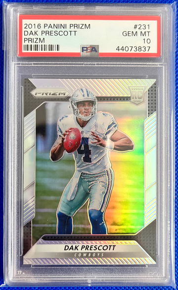 2016 Prizm DAK PRESCOTT *SILVER* RC #231 PSA 10 GEM MINT