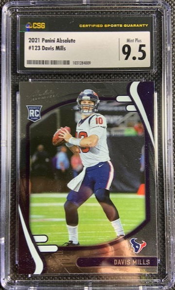 2021 Panini Absolute DAVIS MILLS #123 RC Rookie CSG 9.5 Houston Texans