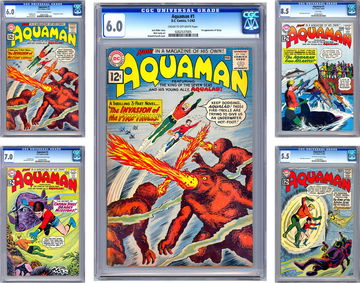 AQUAMAN #1-2-3-4 CGC 6.0-7.0-8.5-5.5 NICK CARDY ART CLASSIC SILVER AGE KEYS 1962