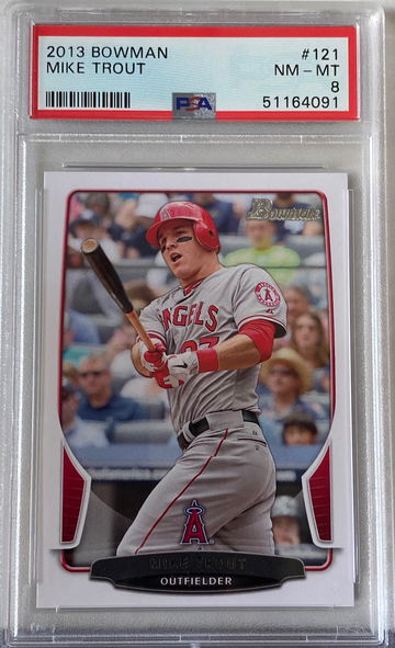 2013 Bowman Mike Trout PSA 8