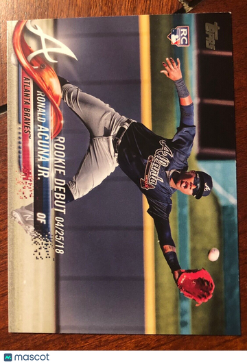 2018 Topps Update RONALD ACUNA JR. Rookie Debut #US252 Atlanta Braves