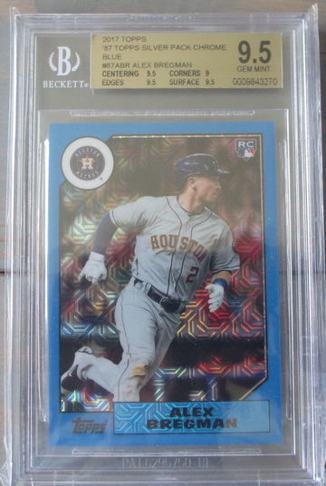 Alex Bregman 2017 Topps '87 Topps Silver Pack Chrome Blue #/99 BGS 9.5