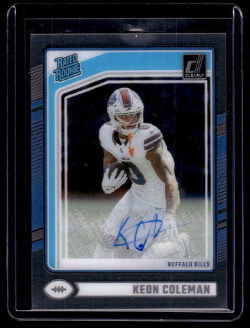 2024 Panini Clearly Donruss Rated Rookie Keon Coleman #67 Auto