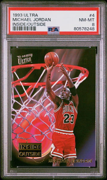 1993 Fleer Ultra Inside Outside Michael Jordan #4 /10 PSA 8