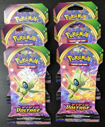 6 Pokemon Vivid Voltage Booster Packs