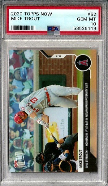 2020 Topps Now Mike Trout #52 PSA 10
