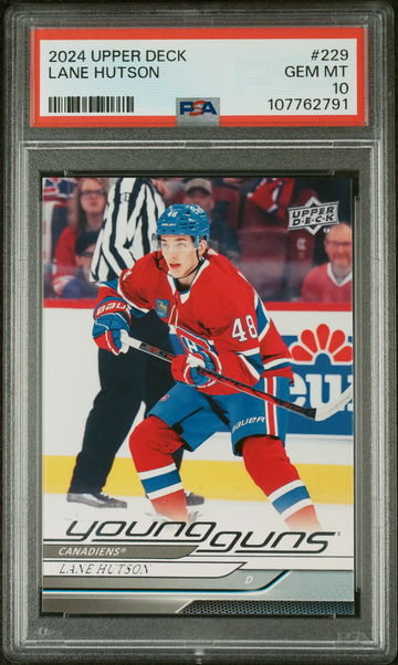 2024 Upper Deck #229 Lane Hutson Young Guns PSA 10