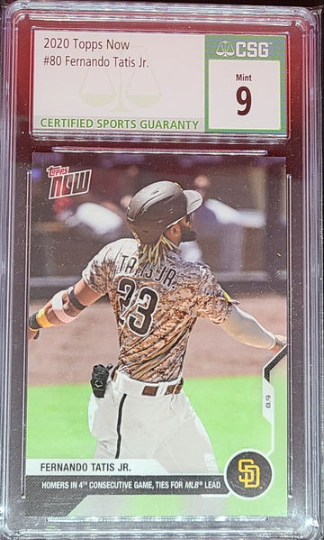 2020 Topps Now #80 Fernando Tatis Jr. CSG Mint 9