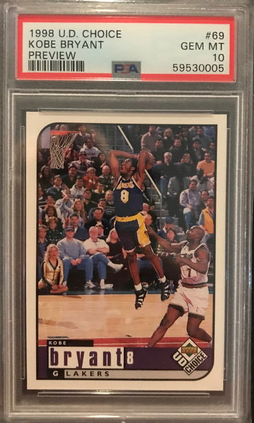 1998 U. D. Choice Kobe Bryant Preview #69 PSA 10