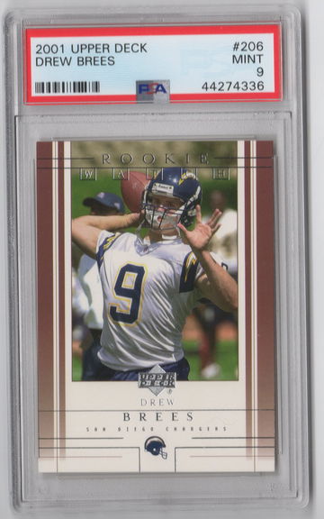 2001 Upper Deck Drew Brees PSA 9