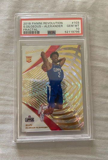 2018 Panini Revolution Shai Gilgeous-Alexander Fractal PSA 10 RC Pop 13
