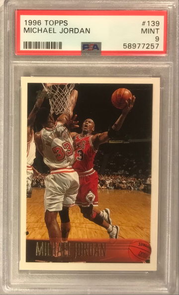 Michael Jordan 1996 Topps #139 PSA 9 Mint - Chicago Bulls