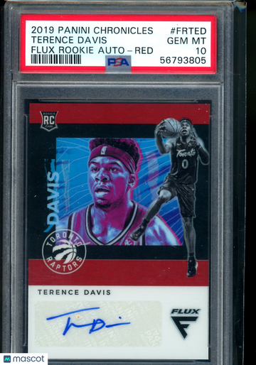 2019 Panini Chronicles Terence Davis #FRTED Red PSA 10