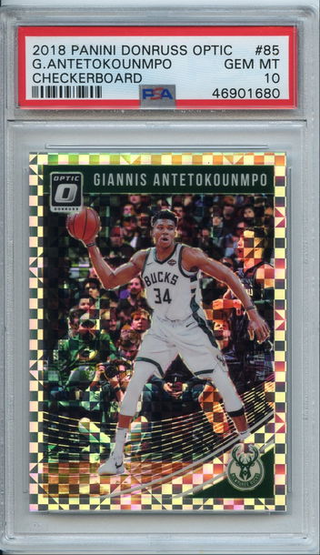 Giannis Antetokounmpo Checkerboard PSA 10