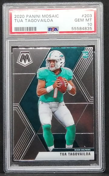 2020 Mosaic Rookie Tua Tagovailoa PSA 10 RC