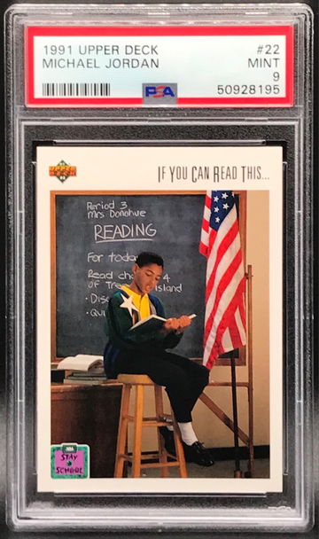 1991-92 Upper Deck #22 Michael Jordan PSA 9 MINT Stay in School