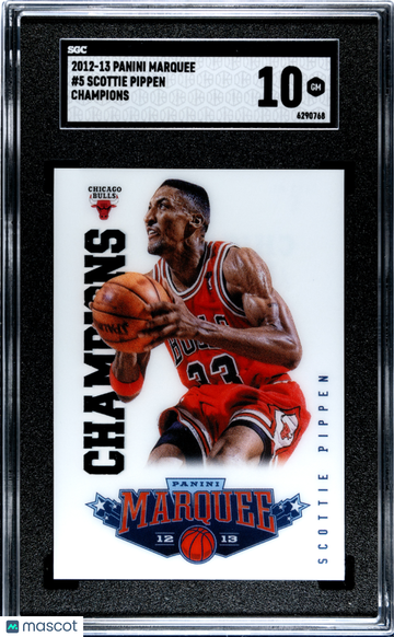 2012 Panini Marquee Scottie Pippen #5 Champions SGC 10