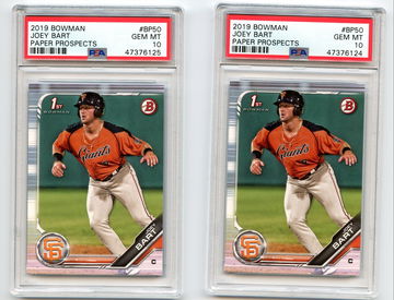 Joey Bart 2019 bowman paper psa 10 