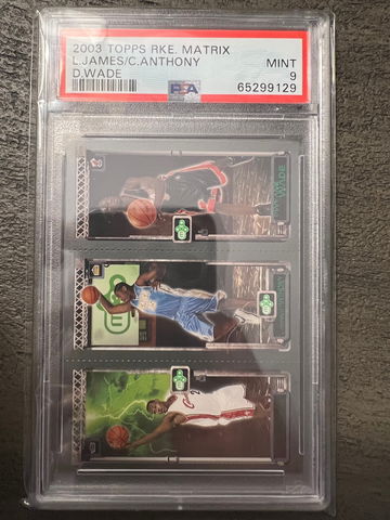 2003 Topps Matrix Lebron James Carmelo Anthony Dwyane Wade Rookie PSA 9